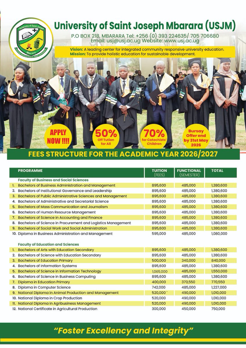 University Of Saint Joseph Mbarara tweet media
