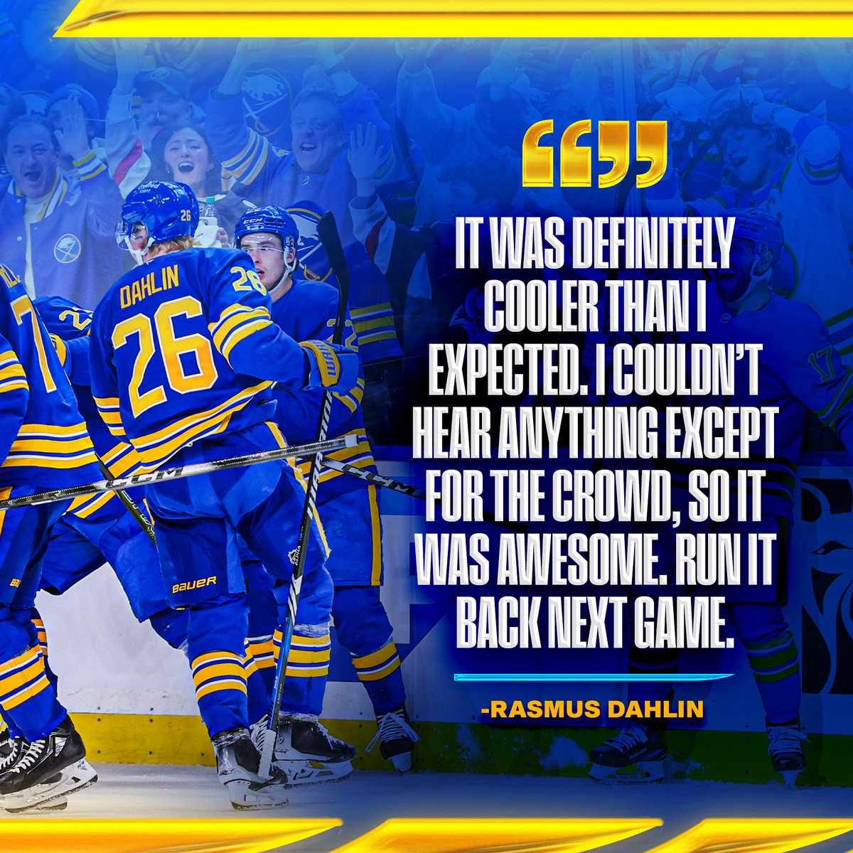 BuffaloSabres's tweet photo. KeyBank Center was ROCKING last night. 🔥