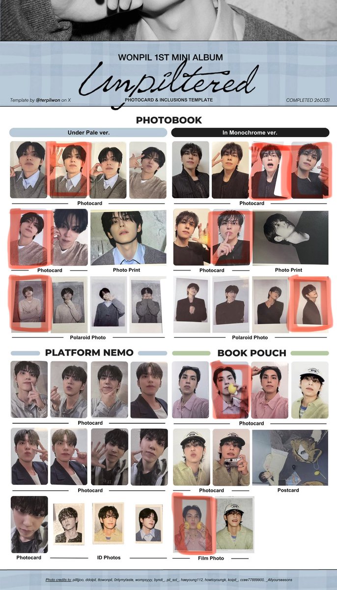 언필터드 포카 교환🩵🖤

저 : 마지막 사진에 포카들 중복이에요!
💚 : 1-3번까지 사진들 구해요!

옵첼 혹운 디엠 주세요:)
open.kakao.com/o/slBTQD9g