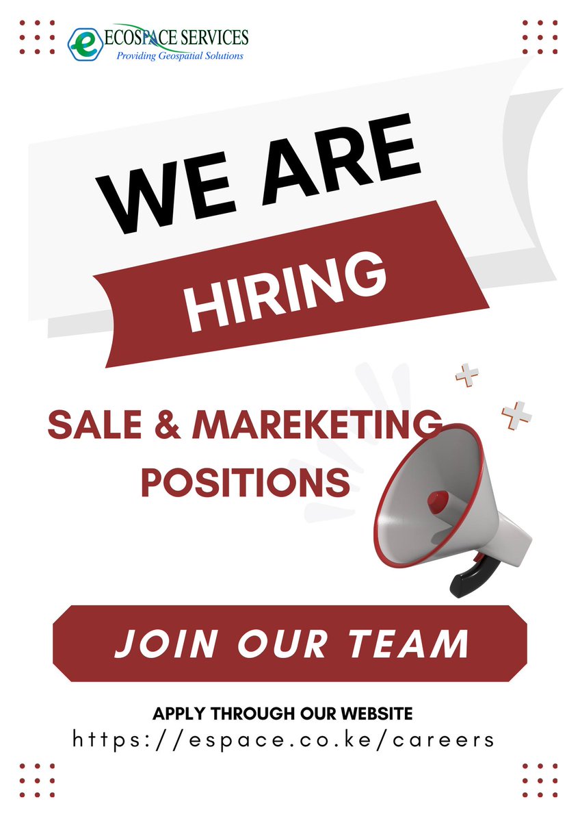 EcospaceLimited's tweet photo. We are hiring for the Sales &amp; Marketing Account Executive position. Application closes on 8th May 2026 https://t.co/qxn5Z6yhEB