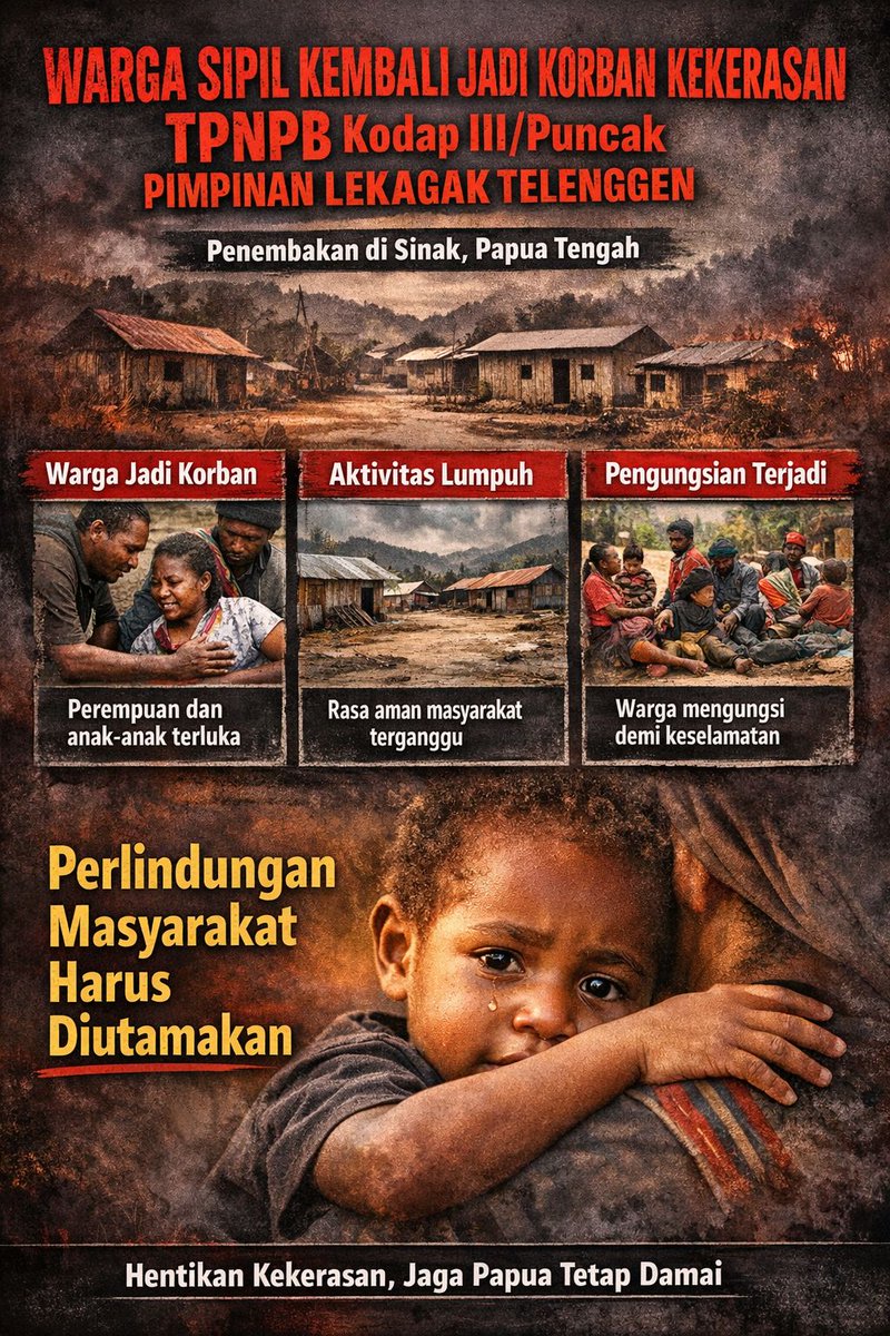 cfyfcdrydrdr's tweet image. Penembakan Warga Sipil di Sinak oleh TPNPB Kodap III/Puncak Merupakan Pelanggaran Berat dan Ancaman Nyata, Perlindungan Masyarakat Harus Diutamakan. #papuankri #papuaindonesia #PapuaDamai