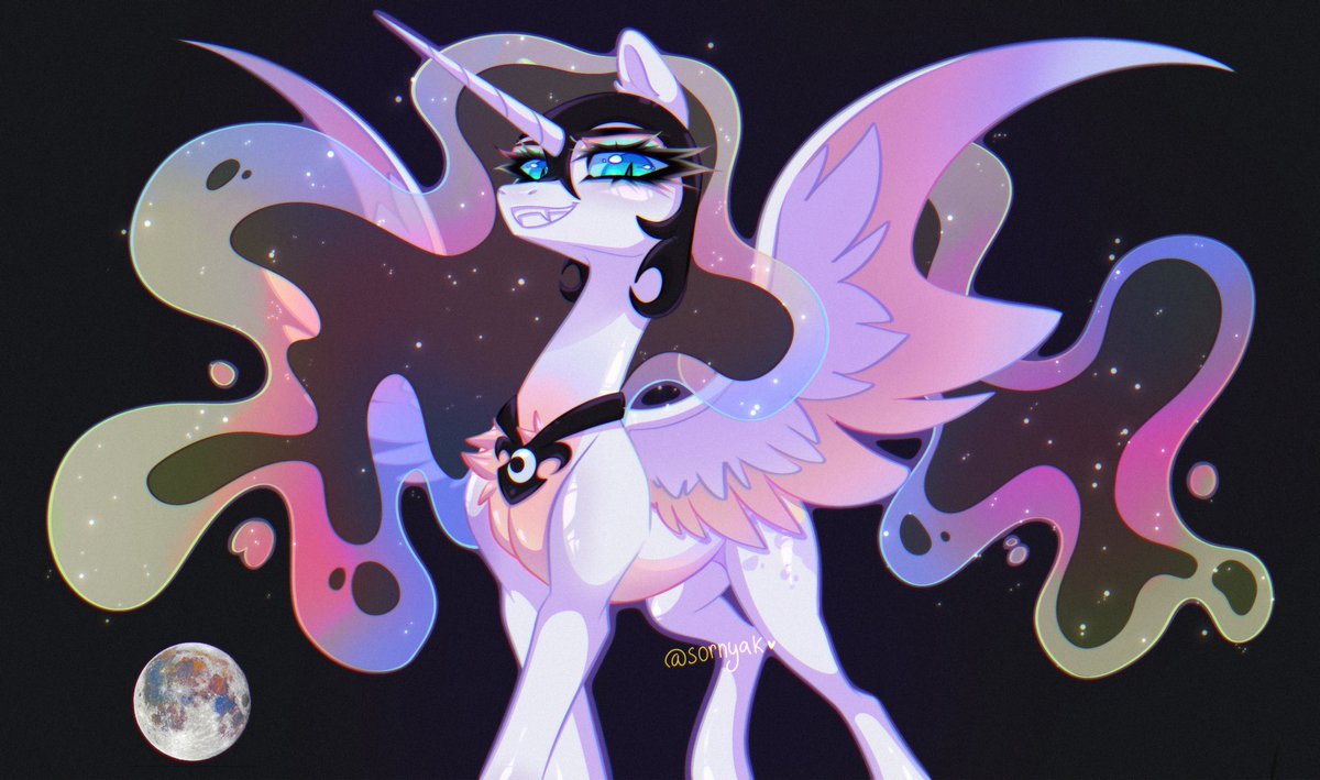 sornyak's tweet image. I had a lot of fun drawing Luna, so I thought why not draw Nightmare the same way :&amp;gt;

#mylittlepony #mlp #MLPFiM #mlpart #mlpfanart #NightmareMoon