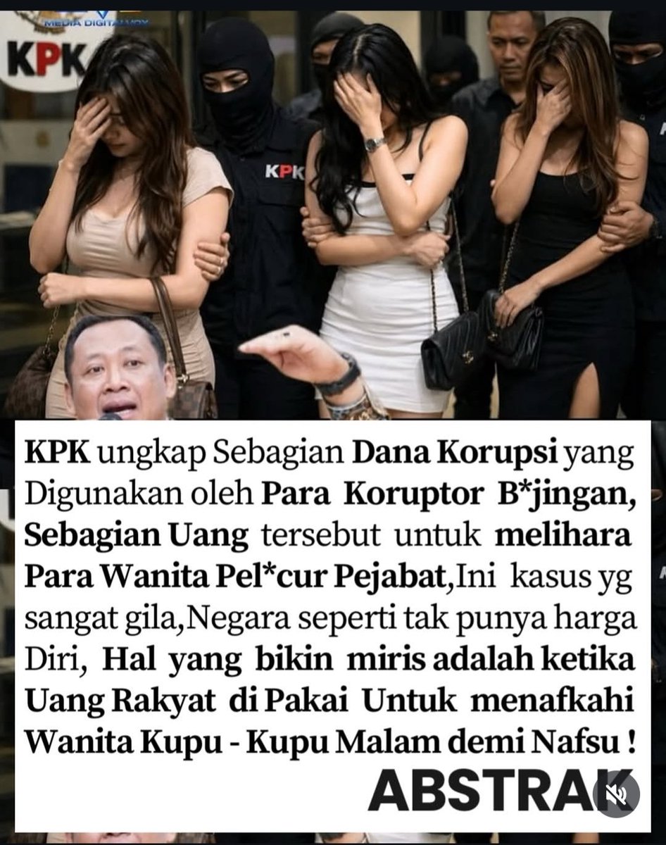 Sebobrok &amp; sebejat itu ya para pejabat Konoha yg melakukan korupsi ! 

Jadi duit pajak dari masyarakat di buat untuk memelihara ani ani &amp; menafkahi kupu kupu malam

Uwoohhh benar2 negara ini kelakuan pejabat pejabatnya 😱