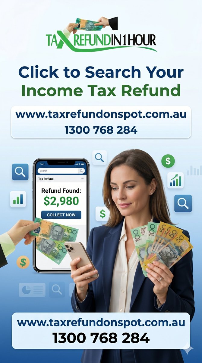 TaxRefundOnSpot's tweet image. CLICK TO SEARCH YOUR INCOME TAX REFUND
#taxincome #taxreview #sydney #photo #twitterpic