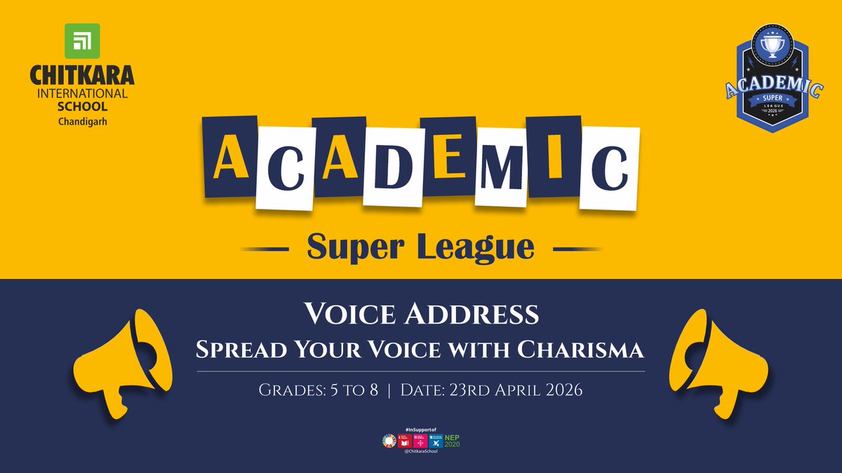 chitkara_school's tweet image. Crafting confident communicators through charisma and expression, Chitkara International School set to host “Voice Address” for Grades 5 to 8 under the Academic Super League 2026

-
#CIS #chitkarainternationalschool #ASL #academicleague #Studentvenet #activities