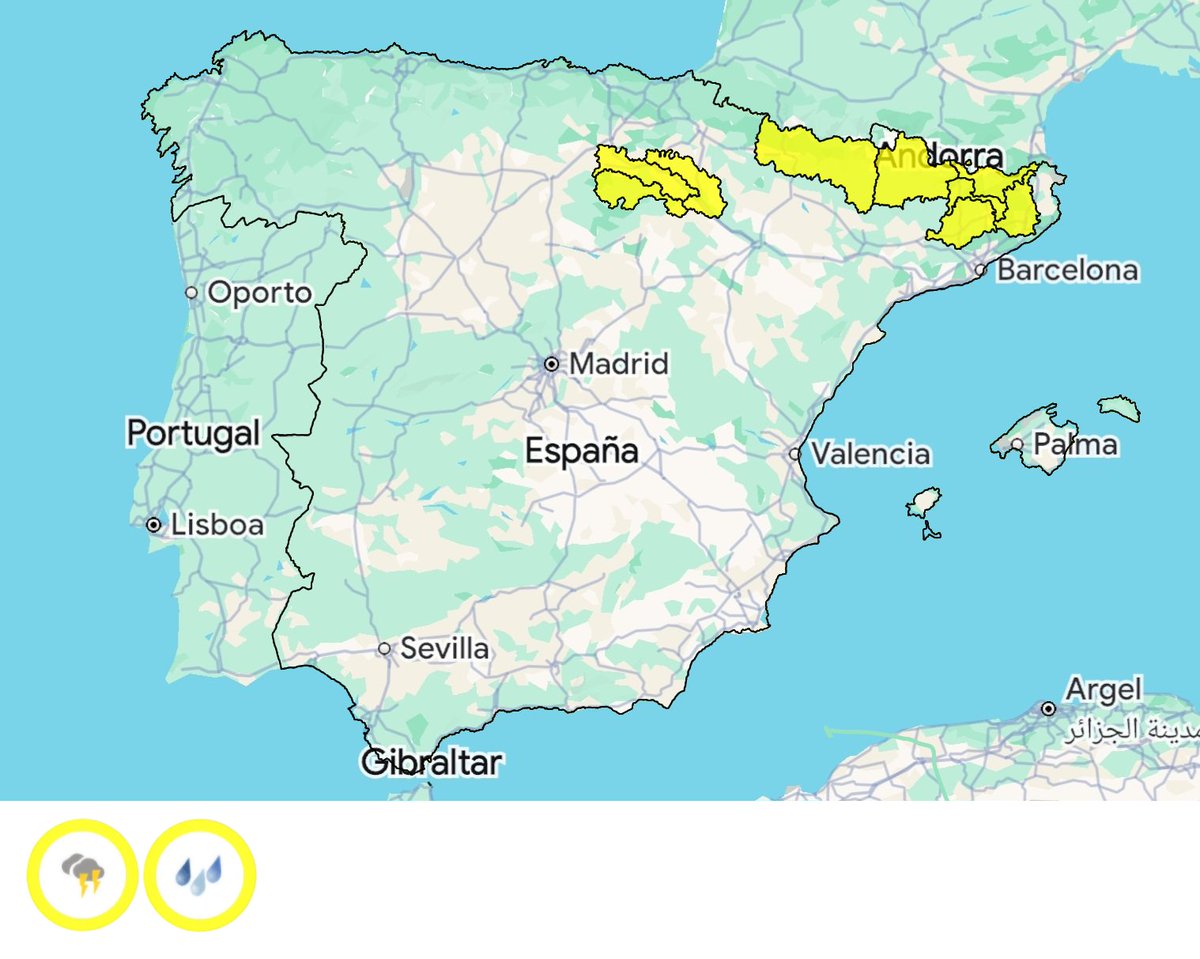 MeteoAvisosEsp's tweet image. AVISOS ACTIVOS HOY 20/04/2026 EN ESPAÑA PENINSULAR Y BALEARES:
Fuente: @AEMET_Esp
#AEMET #España #Meteo #temporal #aviso #tormenta #lluvia #FMA #castillayleon #cataluña #aragon