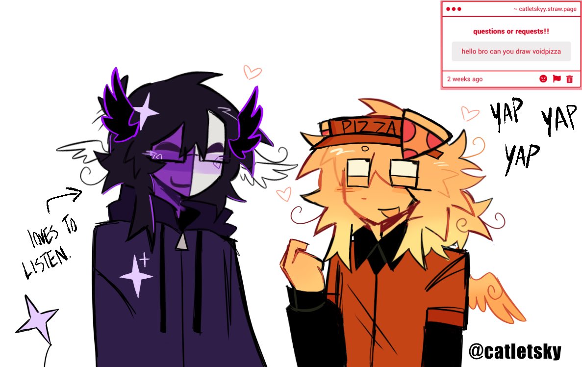 i like the idea of noli wings flapping when he’s excited…#voidpizza #noli #elliot