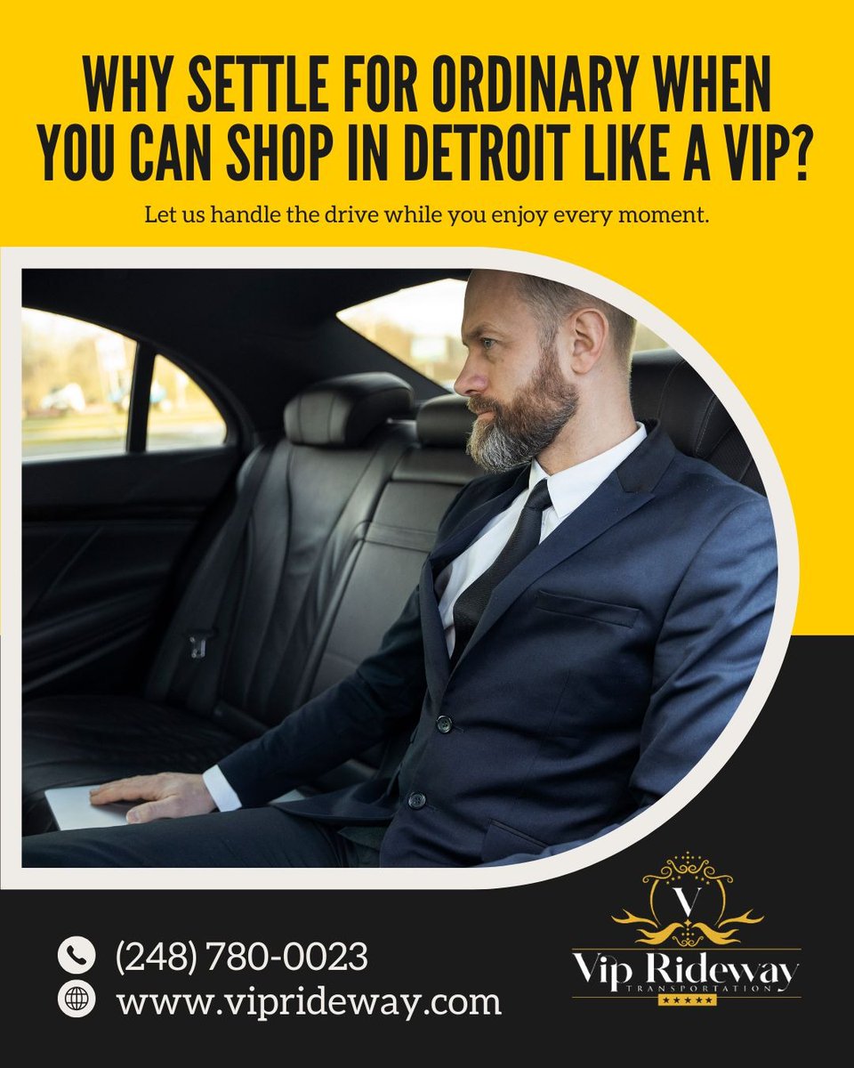 viprideway's tweet photo. Why settle for ordinary when you can shop in Detroit like a VIP? 

🌐 Visit Our Website at https://t.co/dQzOqKuLC8

#VIPRidewayTransportation #DetroitShopping #LuxuryRide #VIPExperience #ChauffeurService #ShopInStyle https://t.co/3P26sY7noU