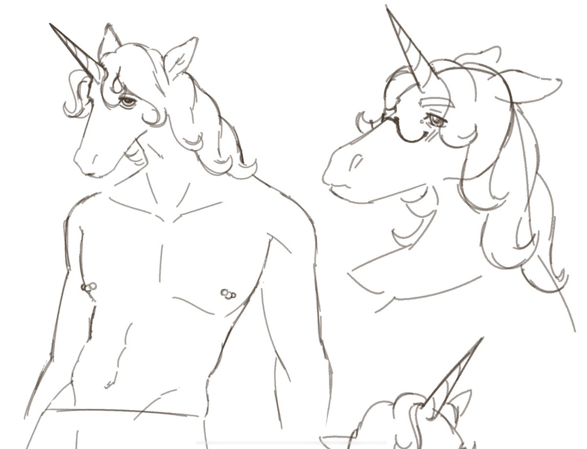 buner0s's tweet image. im scared to go to the doctor cus they're gonna tell me to stop smoking and i dont wanna! unicorn. i never draw, proper horse muzzles or guys with muscle lol. hes very based on a real person i know #awkward. i am praying i don't have a horrible disease. smoking is bad :(