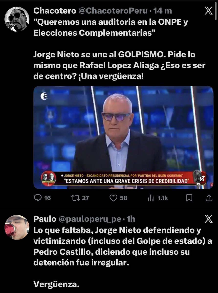 sabes que Jorge Nieto es el lado correcto cuando gente de ambos extremos está enojada
