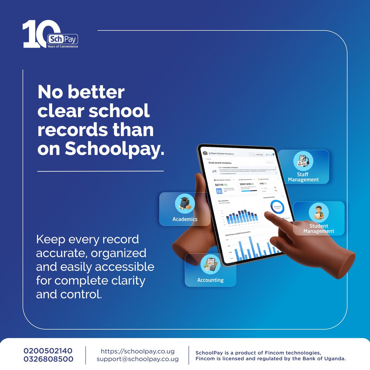 schoolpay_ug's tweet image. With SchoolPay, schools keep student, staff, academic, and accounting records accurate, organized, and easy to access—all in one secure platform. 

#SchoolPay #EdTech #SmartSchools