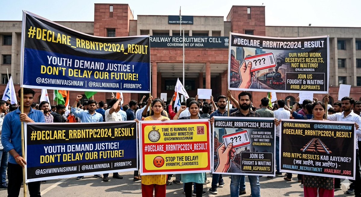 YOGENDRA213297's tweet photo. #declare_rrbntpc2024_result With profound respect, we request the timely declaration of RRB NTPC 2024 examination results. Candidates have fulfilled all requirements. @RailwaySeva @Indianrlyinfo @RailMinIndia @AshwiniVaishnaw @RailTel @DrmChennai https://t.co/YqJnerGZz8