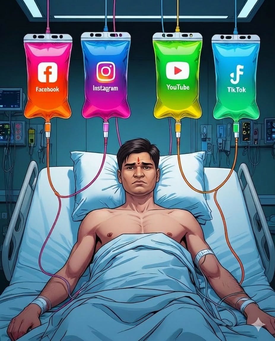 OoiPhd's tweet photo. What if your biggest addiction isn’t a substance—but a screen?

Drip by drip, dopamine feeds in—
Facebook. Instagram. YouTube. TikTok.

Feels harmless.
Until you realize… you’re the patient.

#DigitalAddiction #Dopamine #MentalHealth #AttentionEconomy https://t.co/UHKLM6mSao
