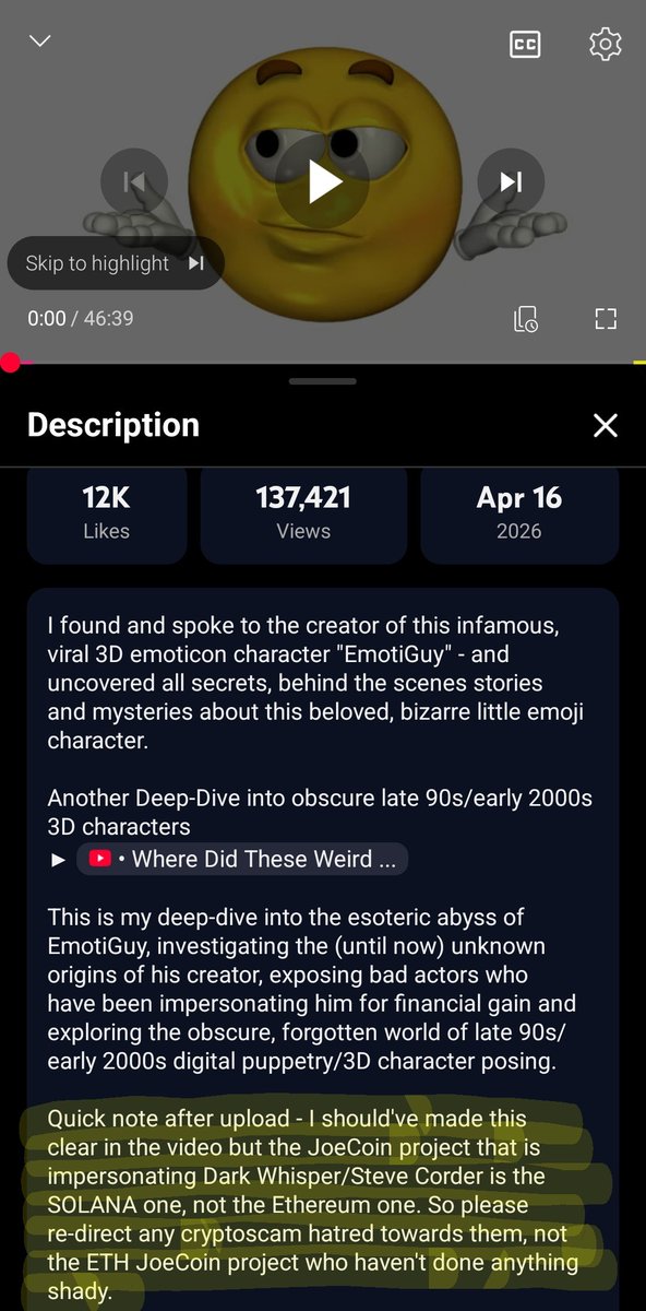 Just gonna leave this here..
youtu.be/jfwt2h1icKk

Normies are learning about the wholesomeness of $JOE on Ethereum.

Billions will back JOE. Slowly and then all at once for the yellow boi.