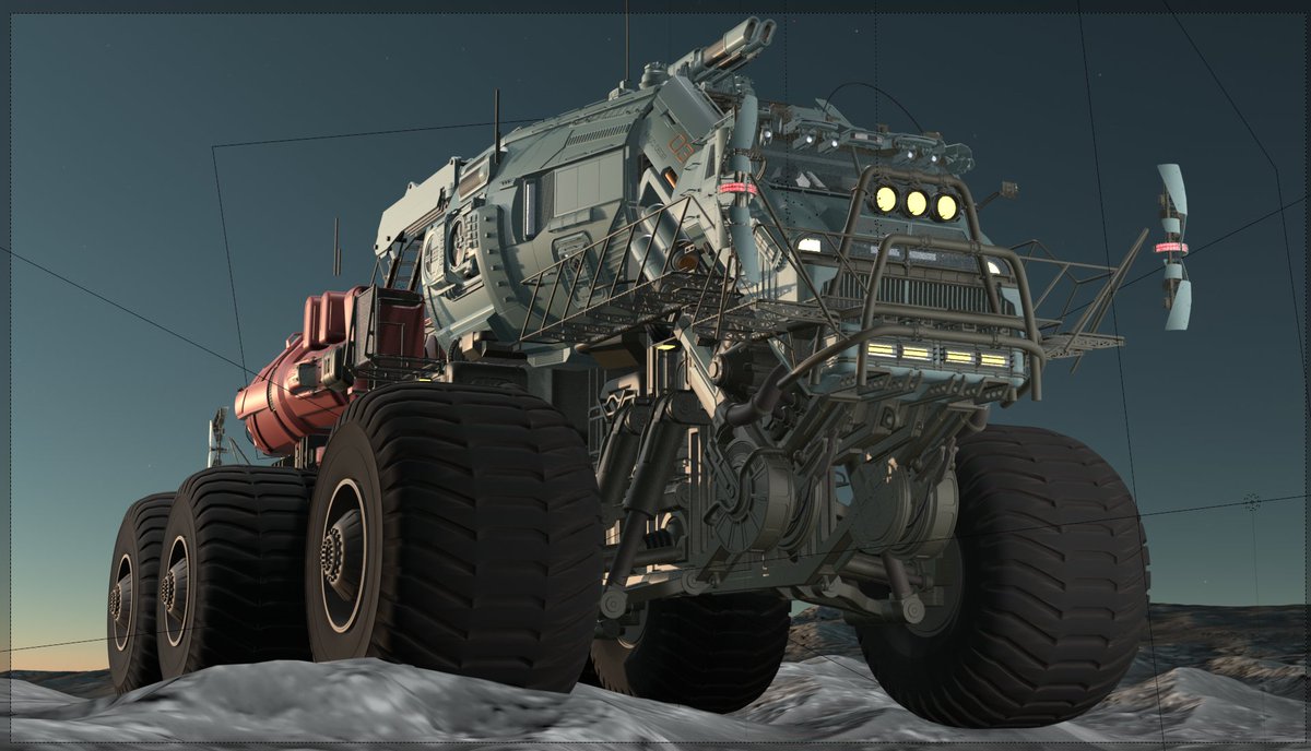 AKantemirov's tweet image. I might be a bit carried away with the corner sensors. They are definitely changing the overall feel of the vehicle, giving maybe a bit too much of that Sci-Fi look.

here are 2 before renders and 2 after screenshots
What do you think?

#3Dmodeling #blender #vehicledesign