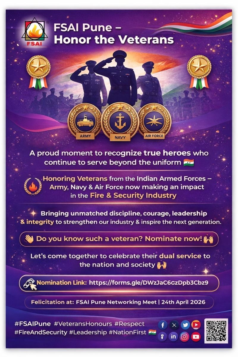 FSAIIndia's tweet image. Honor the heroes beyond the uniform

Nominate veterans making an impact in Fire &amp;amp; Security

👉 Nominate now

#Veterans #FSAI #NationFirst #Respect #Leadership