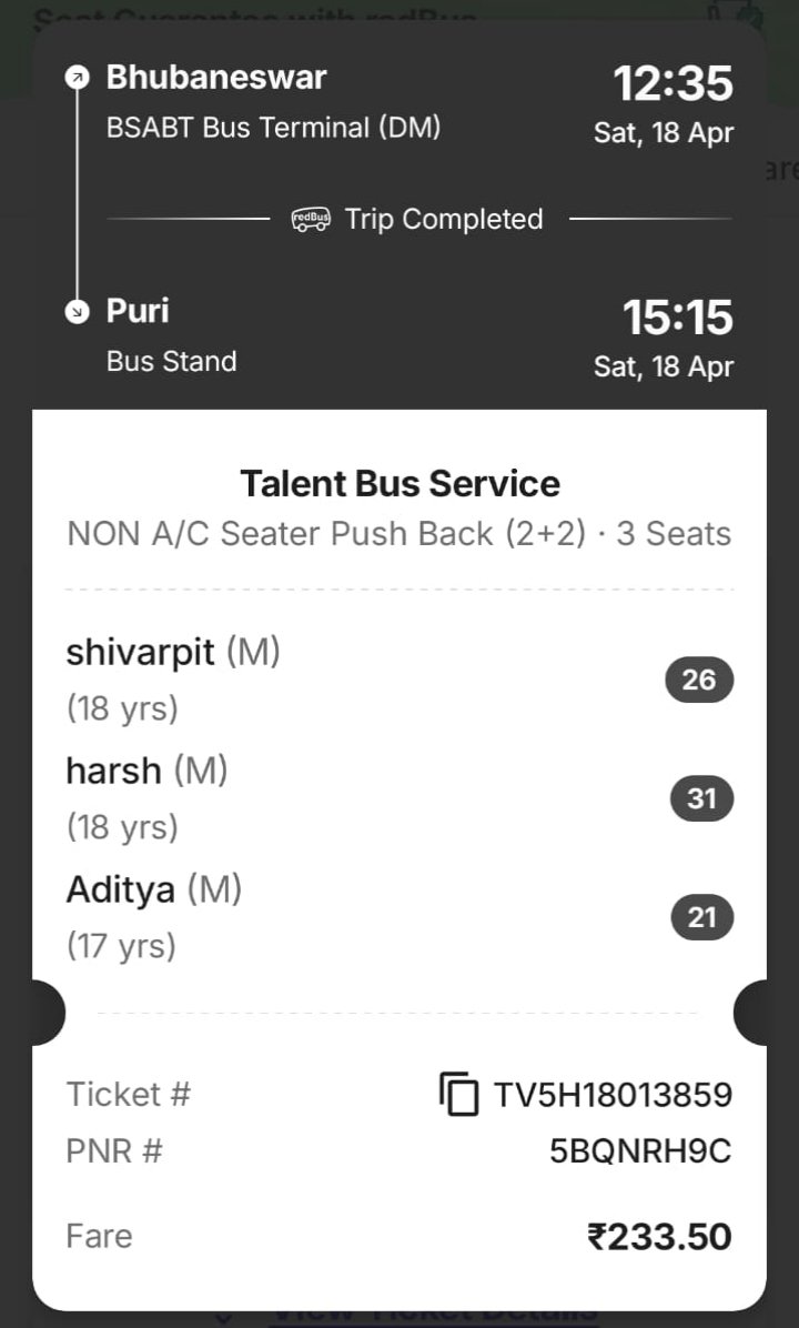 keroxenebabe's tweet photo. Very disappointing first experience with Redbus. Booked Bhubaneswar–Puri (Talent Bus Services), operator said bus “breakdown” &amp; cancelled. Asked to check refund on app—still not received. Help &amp; customer care are just bots. Ticket: TV5H18013859 | PNR: 5BQNRH9C @redBus_in https://t.co/TwFmywALaY