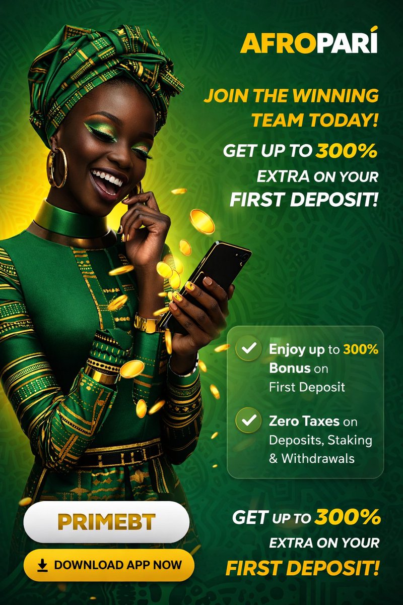 ai_propred's tweet image. App direct access &amp;amp; download!
 #AFROPARI
🎁Promocode: PRIMEBT 
🔗Register Now: afro-pari.cc/4shaXO7
📲Get App: afro-pari.cc/46ER6QF