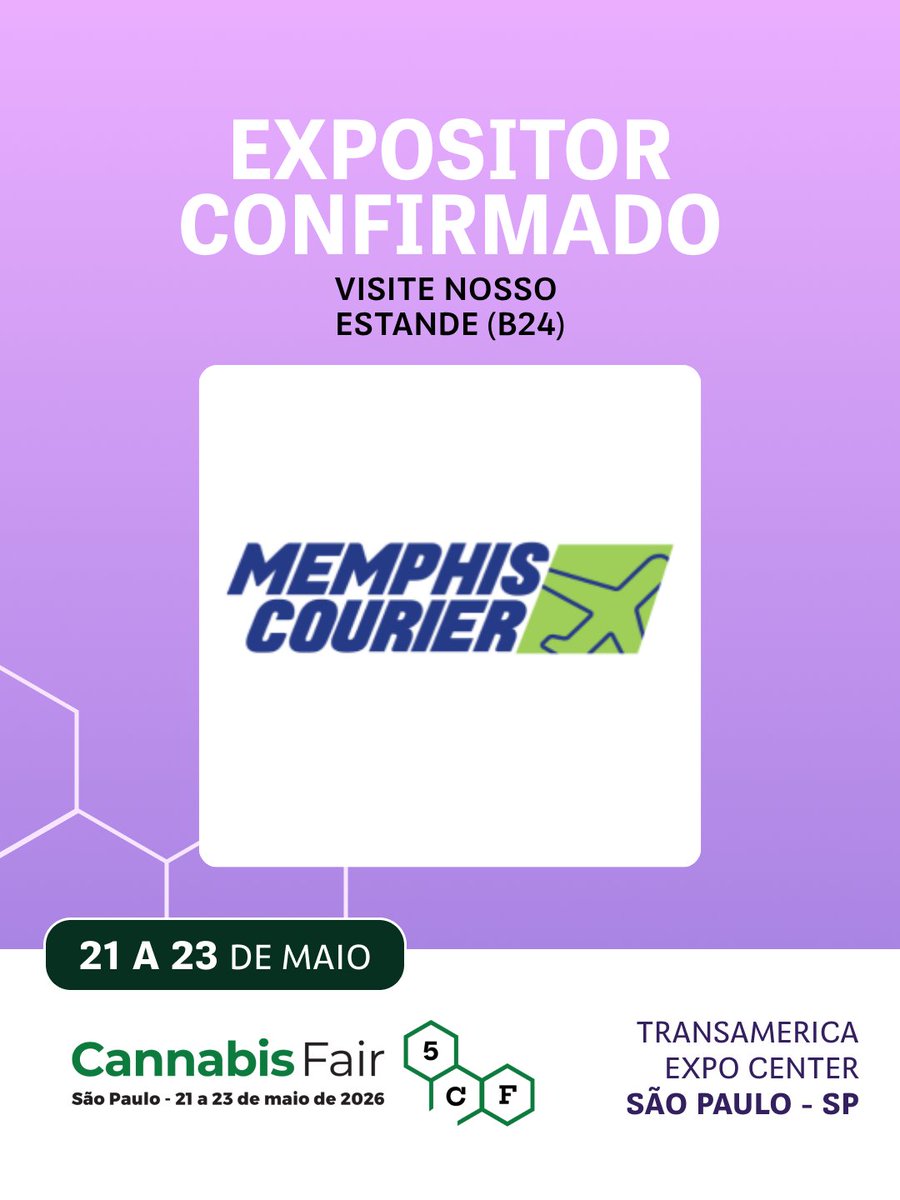 A Memphis conecta produtores internacionais de cannabis medicinal a pacientes no Brasil com logística completa e regulada.

Eficiência, segurança e conformidade.

📌 Estande (B24)
📍 Transamerica Expo Center
📅 21 a 23 de maio de 2026
🌐 zurl.co/WKbVK