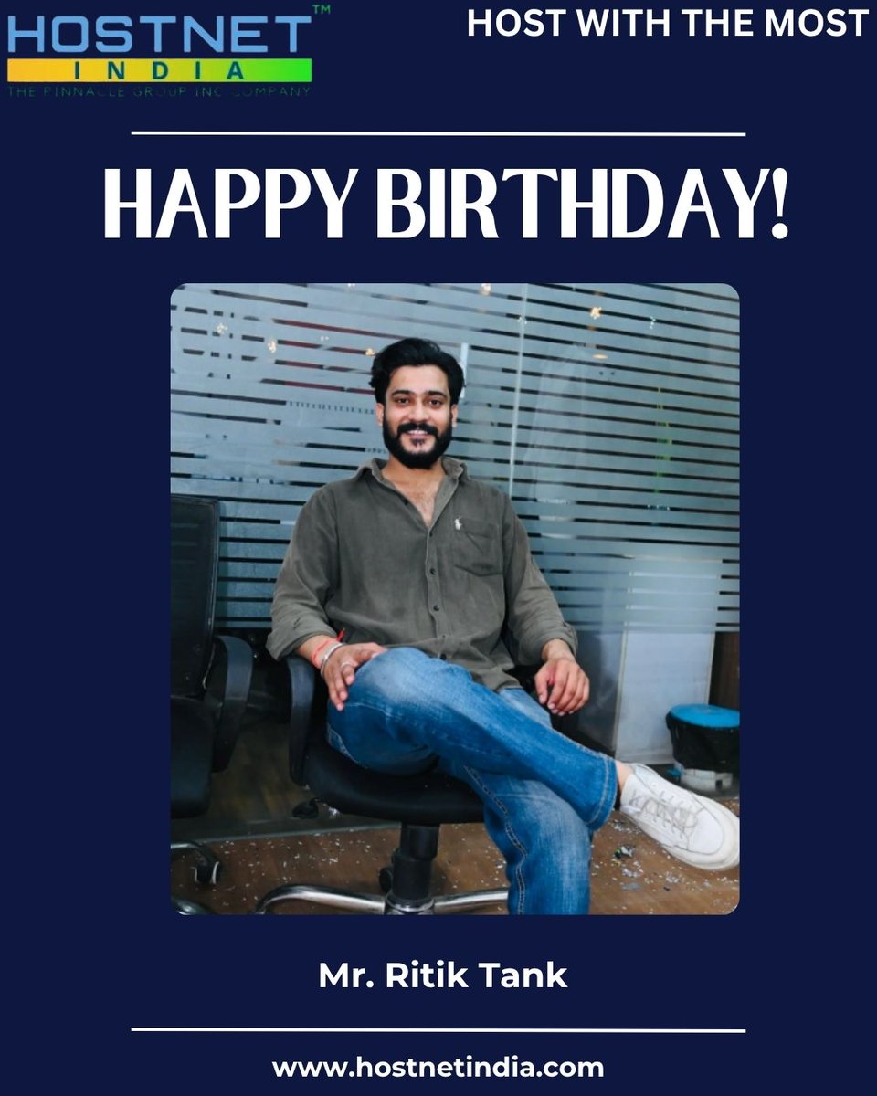 Im_hostnetindia's tweet image. Wishing you a day filled with joy, laughter, and unforgettable moments. May this year bring you success, happiness, and all that you’ve been working towards! 🌟

#HappyBirthday #BirthdayWishes #CelebrateLife #SpecialDay #GoodVibes #CheersToYou #stayblessed