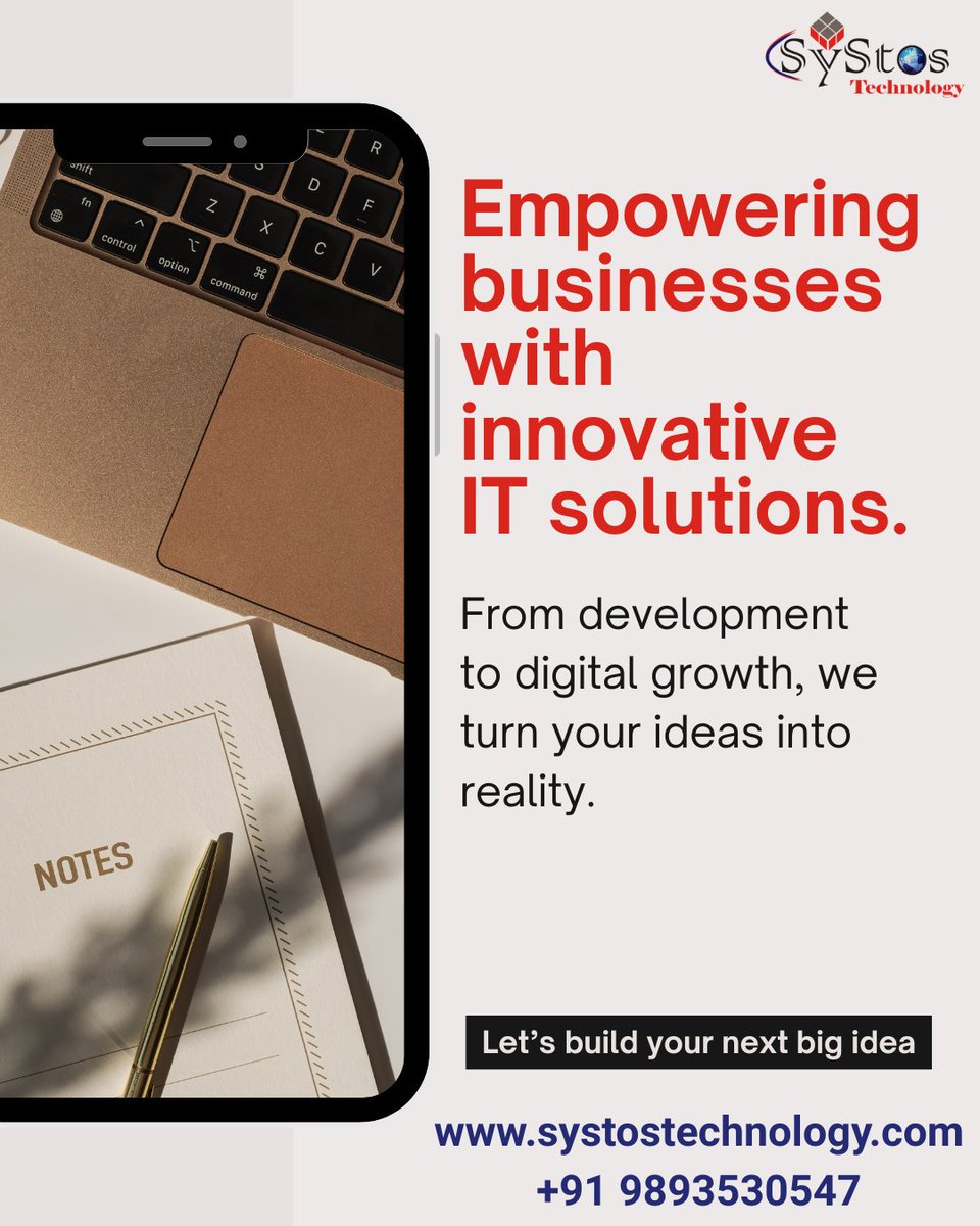 SystosTech's tweet image. Empowering businesses with innovative IT solutions.

From custom development to digital growth strategies, we turn your ideas into powerful, scalable realities.

systostechnology.com
+91 9893530547

#ITSolutions #DigitalTransformation #SyStosTechnology