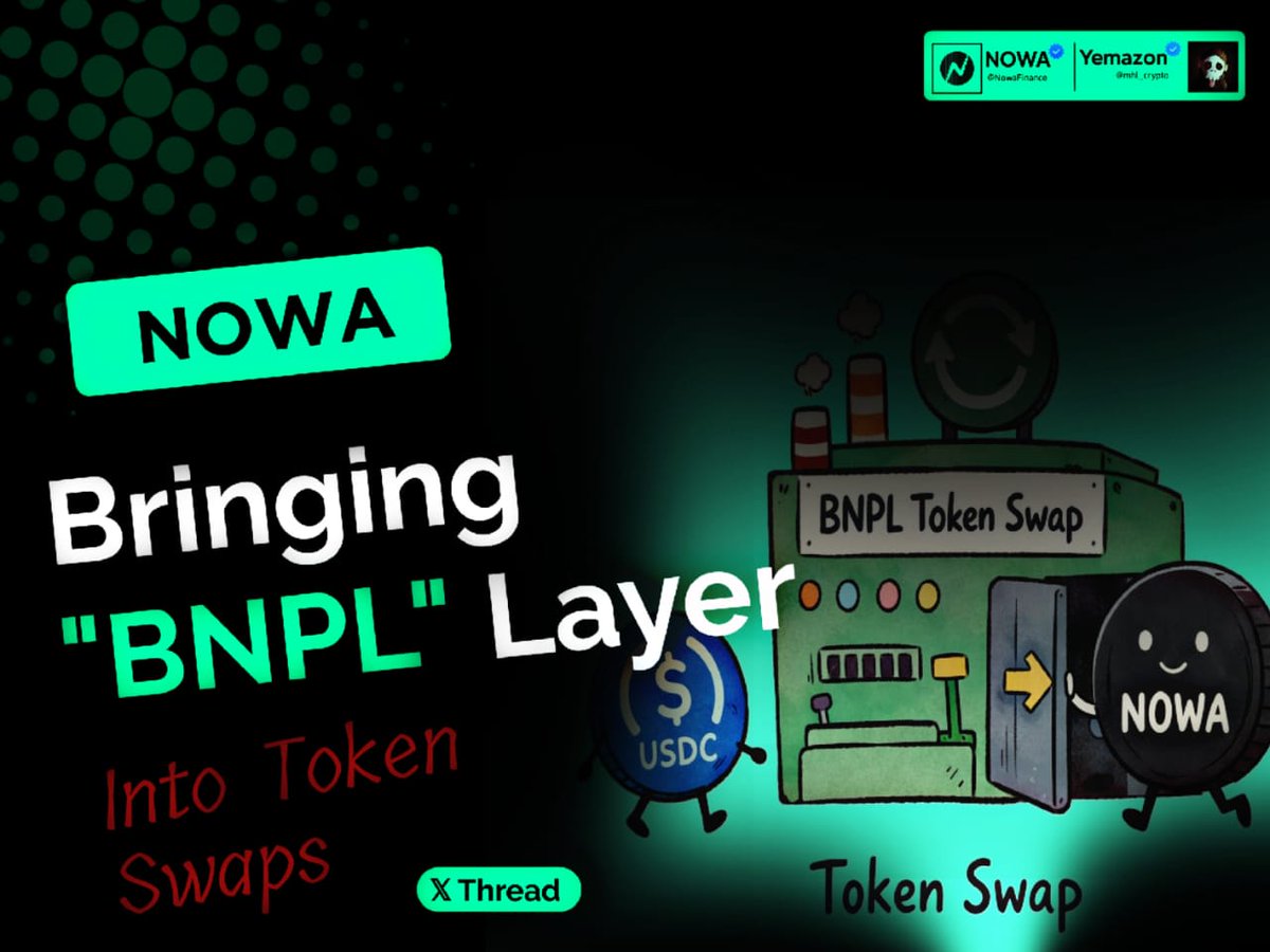 In today’s world, you can purchase things upfront.

Electronics, furniture, clothes. Apps like Klarna, Afterpay, and Sezzle let you get what you want now and pay later.

Now imagine that same mechanic, but onchain.

Swapping crypto with little capital and settling later.

That's