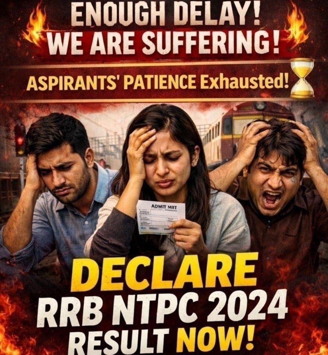 SSCNEWS_'s tweet photo. RRBNTPC 2024 का रिजल्ट देखकर लगता है Railway recruitment नही, patience competition ले रहा है🥲

Selection से पहले ही candidate mentally retire हो जाए

ऐसा system पहली बार देखा है
रेल मंत्री जी,ये भर्ती है या experiment? 
@RailMinIndia
@AshwiniVaishnaw

#declare_rrbntpc2024_result https://t.co/HzIKGfKCa4