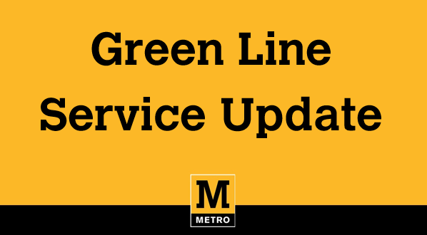 My_Metro's tweet photo. Due to a failed train, there are delays of up to 20 minutes on services on the Green Line between Pelaw and Airport. We are working to resolve this and will resume the timetable as soon as possible.  We're sorry for the inconvenience and thank you for your patience. https://t.co/ivt98G8W1c