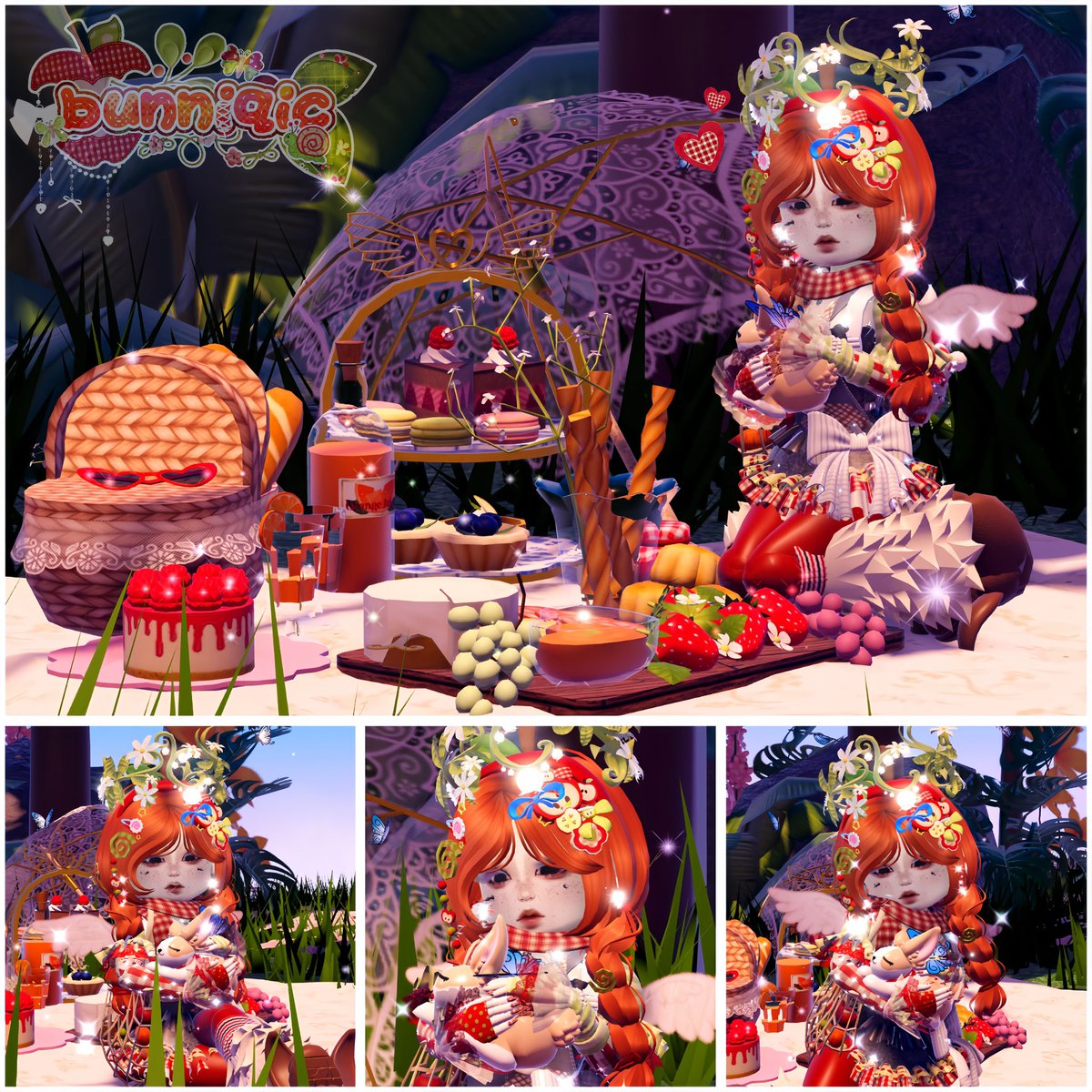 Mini picnic photo shoot! 🧺🍎
(I love this halo sm 🥹💕)

#rh #royalehigh 
———————————————————