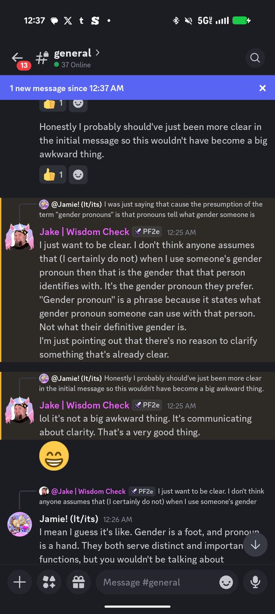 BifrostRide's tweet photo. Me: Maybe I should check out Wisdom Check's server I might have overreacted last time.

Jake:
#pf2e #ttrpg https://t.co/HEzSRAbGD1