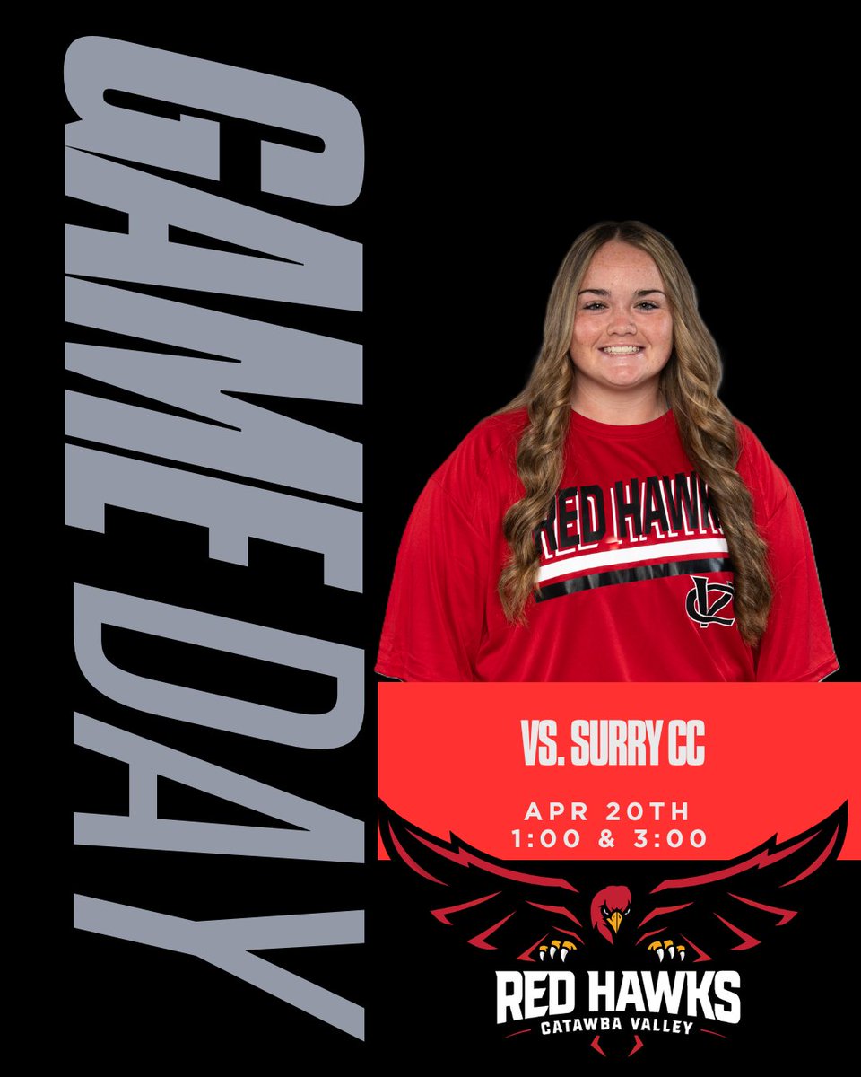 CVRedHawks's tweet photo. 🥎 RED HAWK SOFTBALL GAME DAY 🥎

🆚 Surry
📍 Hickory, N.C.
⏰ 1 PM (DH)
📈 https://t.co/FaQ9hHWyCl
📈 https://t.co/AuIrqGSGLh

#RedHawkNation #theValley @CVCCRedHawkSoftball https://t.co/2V6w3v3aSG
