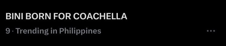 teambinitags's tweet photo. We need more tags pa

BINI BORN FOR COACHELLA

#BINI_CoachellaWk2 #BINICHELLA https://t.co/zgPdw7LTb7