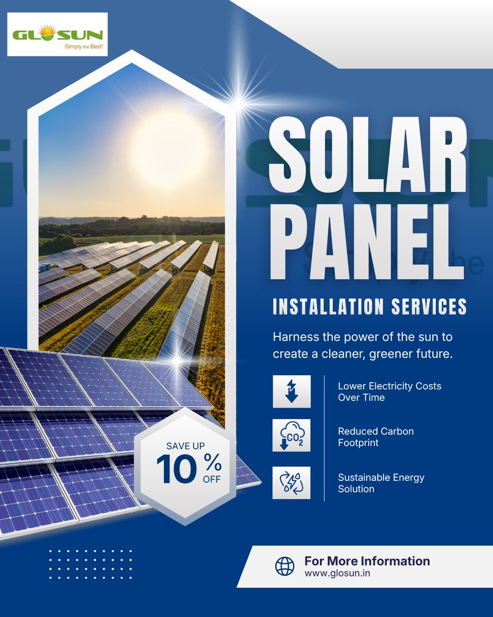2d983ad55f524a8's tweet image. Evening thought 💡
Don’t just consume energy, generate it ☀️
📊 Tip: Solar can cut your electricity bill by up to 80%

👉 Free Estimation: glosun.in/solar-rooftop-…
🌐 glosun.in

#Solar #EnergySaving #GoSolar