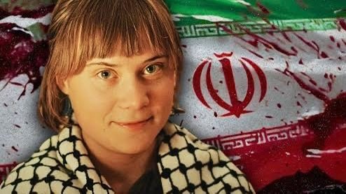 MarvelWithSayid's tweet image. It’s day 52 of the #DigitalBlackOutIran‌ 

and this moron @GretaThunberg still doesn’t care about Iranian people, hasn’t said anything about it, won’t bother if all Iranians die today. 
This is what the double standard from leftist pro-Palestine circus clowns look like…

#Iran
