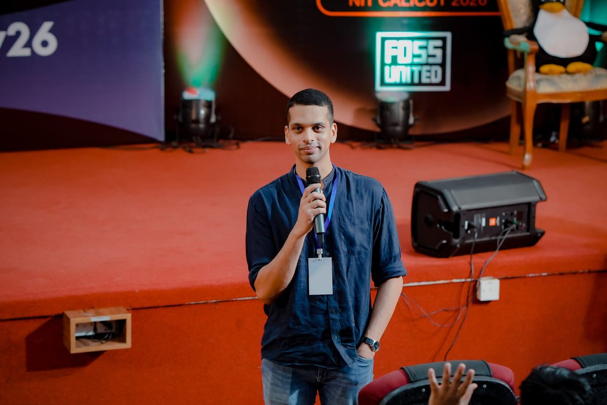 3 days of open source, ideas, and community.
FOSSMeet'26 was held, bringing together people to listen, learn, and share.We had talks by 13 speakers and 3 workshops, along with many conversations that carried on beyond the sessions.
Sharing a few moments.

#FOSSMeet #OpenSource