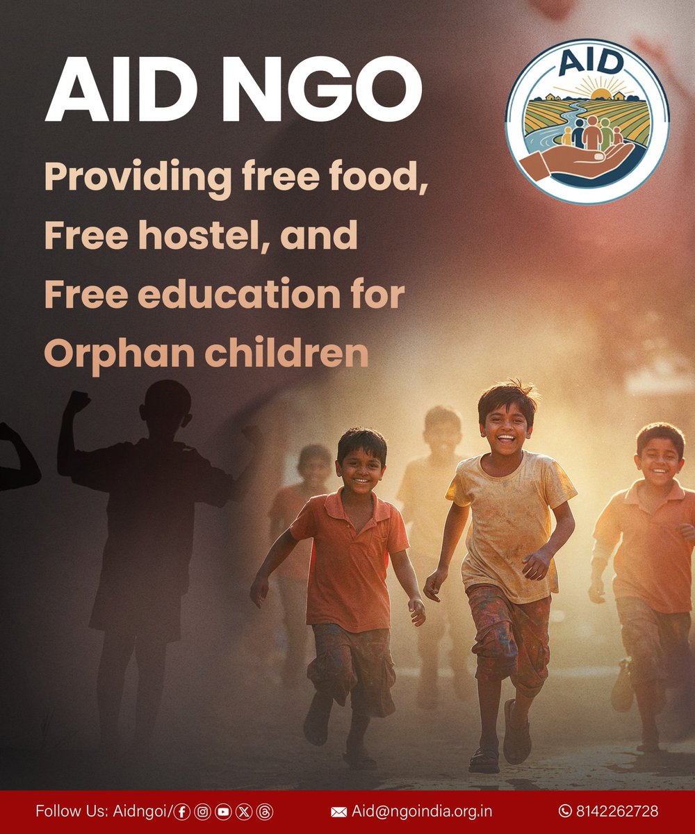 NgoAid52791's tweet image. AID NGO – Providing free food, free hostel, and free education for orphan children.
#AIDNGO #FreeEducation #FreeFood #FreeHostel #OrphanSupport