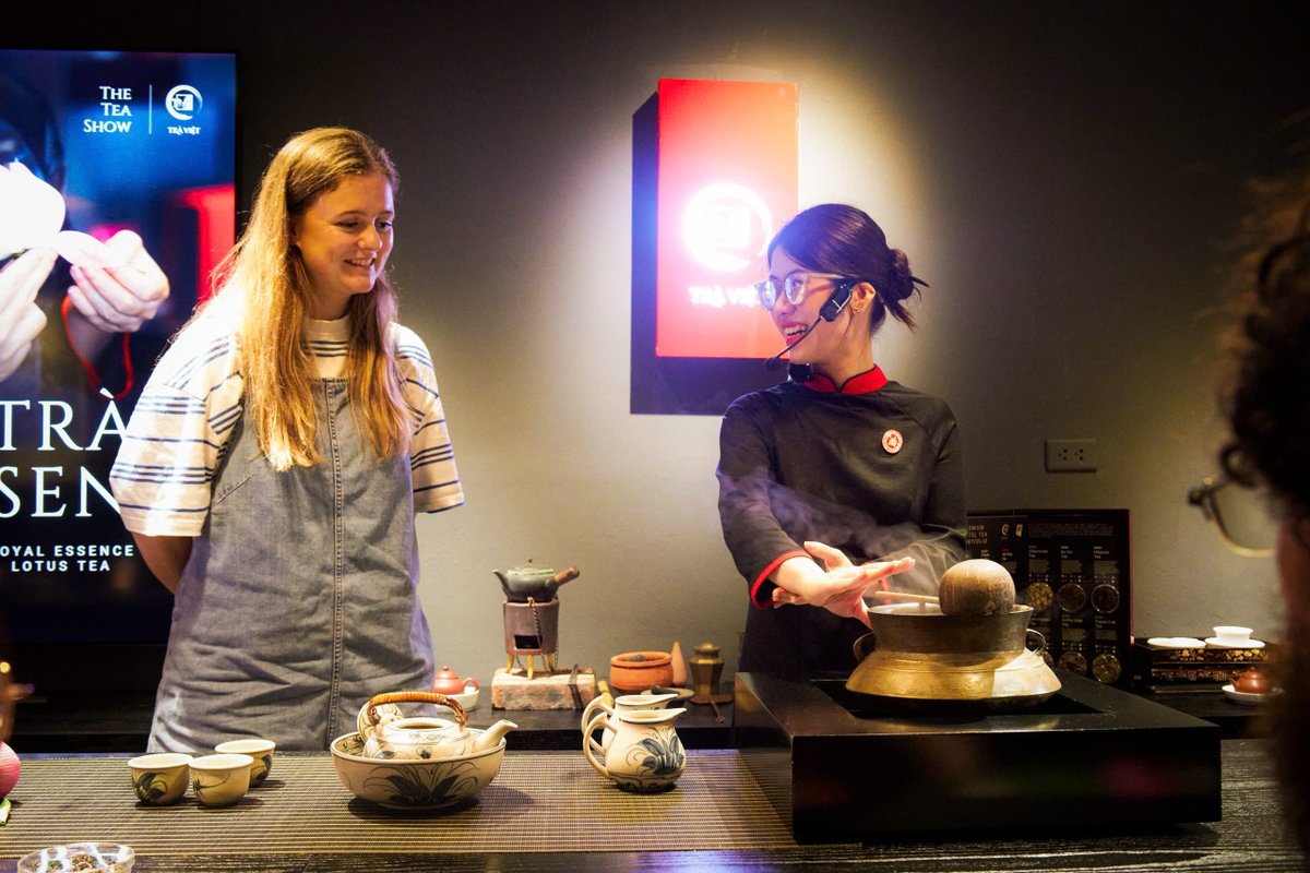 traviet's tweet photo. A lotus tea experience is more than just drinking tea — it’s a cultural, sensory journey deeply rooted in Vietnamese tradition 🇻🇳 https://t.co/V6qFC2bt6W