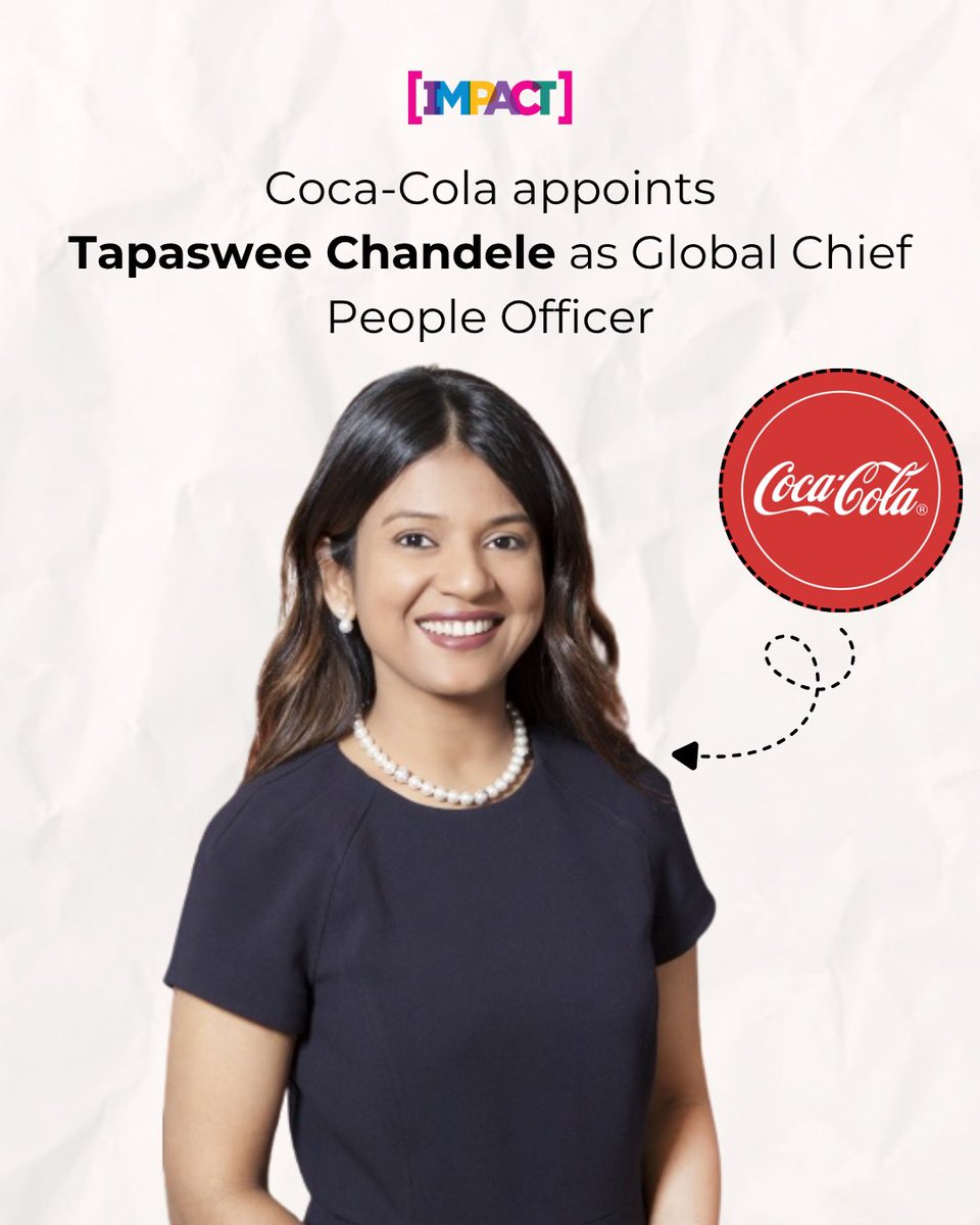 IMPACT_onnet's tweet image. Coca-Cola places renewed focus on talent and culture with the appointment of Tapaswee Chandele as Global Chief People Officer.

Read more on - impactonnet.com/more-from-impa…

@CocaCola @CocaColaCo 

#CocaCola #Leadership #HR #PeopleStrategy #Global #Business #Appointment