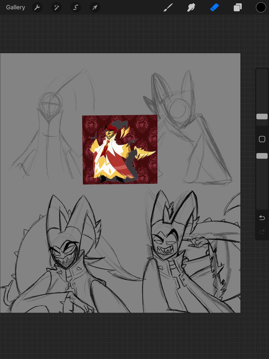 WIP: i had to start doodling my sinner Adam again #HazbinHotel #HazbinHotelAdam