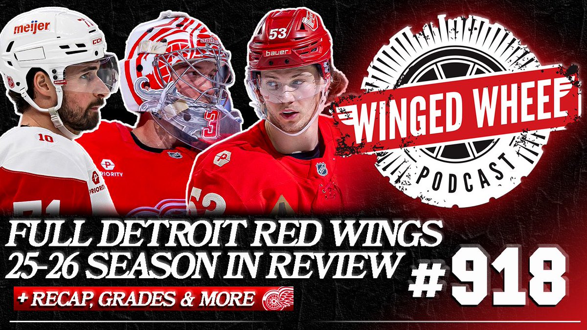 WingedWheelPod's tweet image. 🚨 SEASON RECAP EPISODE is here! 🎙️

Tune into "DETROIT RED WINGS 2025/2026 SEASON IN REVIEW" wherever you get your podcasts! ⤵

👾: playpodca.st/wingedwheel

🎧 Spotify: open.spotify.com/show/6Wp4fEi1E…

🖥️ YouTube: youtu.be/x2wqcEvScOQ

Visit wingedwheelpodcast.com for more! #LGRW