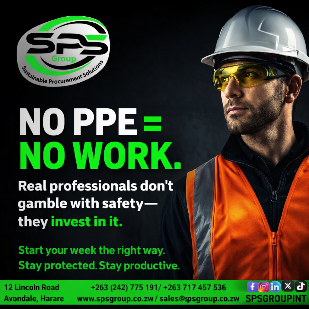 SPSGroupInt's tweet image. No PPE. No Work. No Excuses. 🦺⚠️
Protect yourself. Protect your team. Stay compliant.
#SafetyFirst #NoPPE_NoWork #WorkplaceSafety #StayProtected