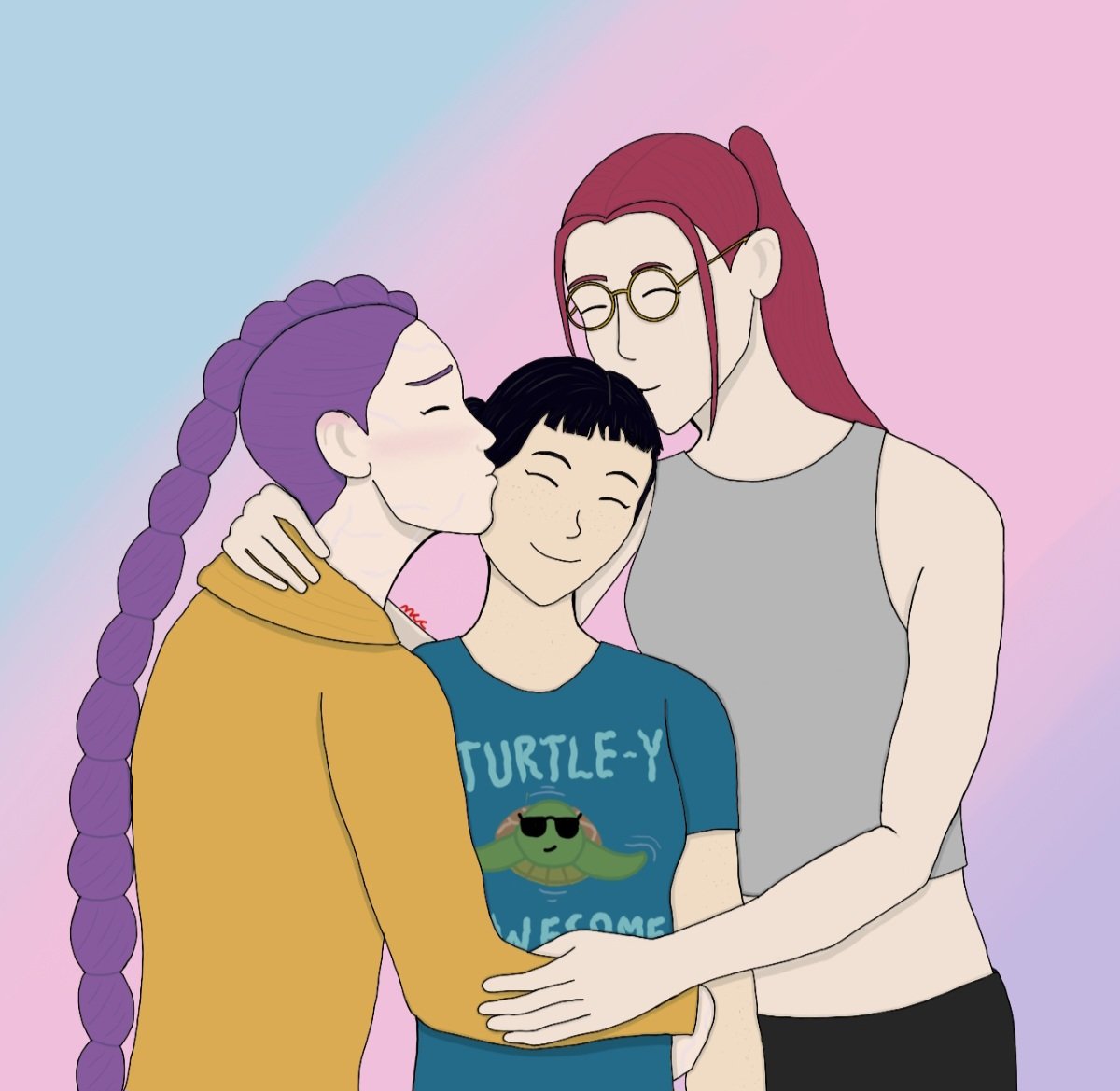 E4rth_to_Myl0's tweet image. Loving their maknae (Rumi is still shy about all the affection) #polytrix #huntrix #kpopdemonhunters #kpdh