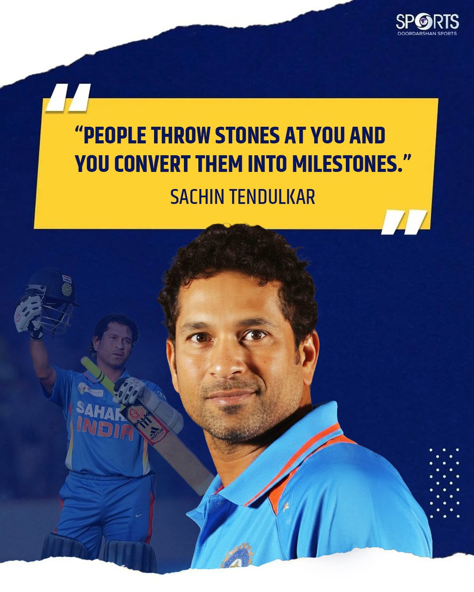ddsportschannel's tweet image. From doubt to dominance — that’s the mindset.

Sachin Tendulkar believes in turning every setback into a stepping stone. 

#SachinTendulkar #Belief #Mindset #Motivation #Greatness #StayFocused #NeverGiveUp #Inspiration 

@sachin_rt