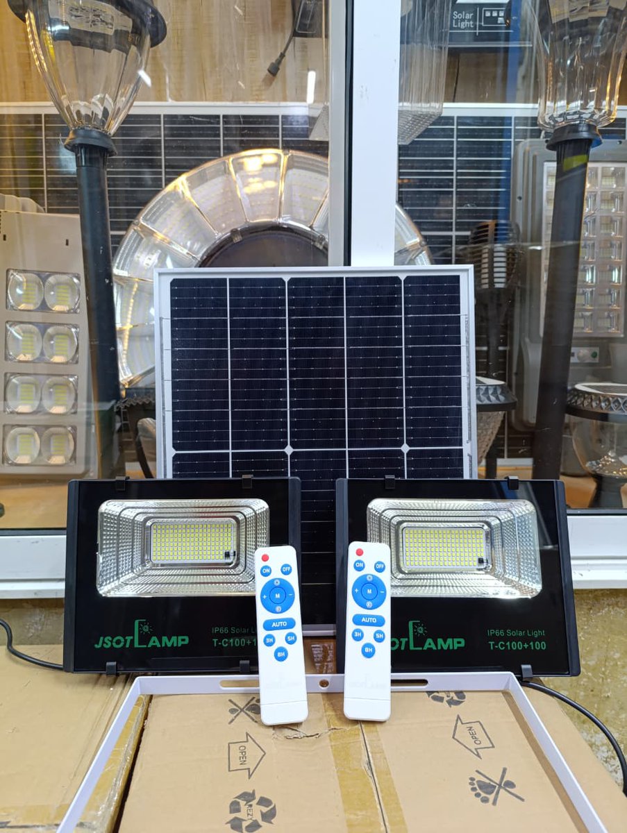 Gideon_Kitheka's tweet image. TWO AUTOMATIC SOLAR FLOODLIGHTS SHARING ONE SOLAR PANEL
✓Two floodlights one solar panel
✓Automatically switches ON at night and turns OFF in the morning 
✓Waterproof 
✓Remote control 

100W@5500
200W@6500
300W@7500

WhatsApp No 0754212159
#BushSolarLightsDelivers