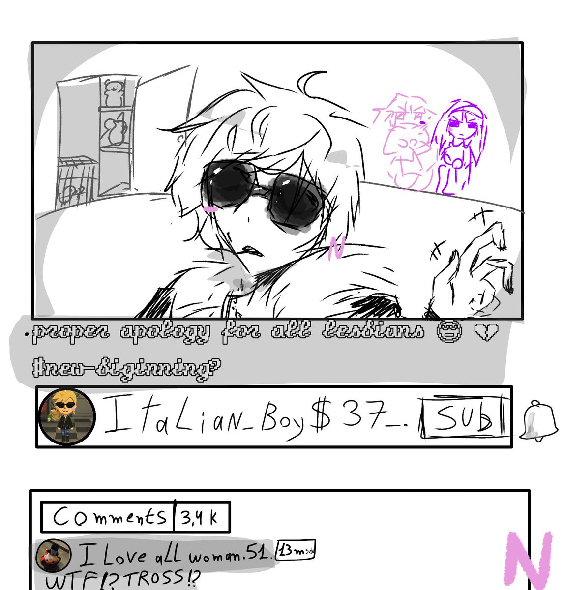 Sakichi_chan's tweet image. Albatross apology video just hit 3 million views! :O #bsd #apology #callout #madoka #bsdalbatross #bsd #youtubeの検索履歴晒す見た人強制