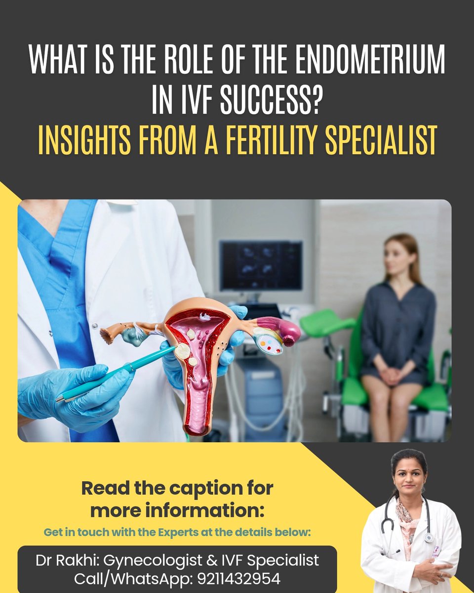 DrRakhiIVFNoida's tweet image. In IVF, success isn’t just about the embryo-it’s about a receptive endometrium. Right thickness (7–12mm), trilayer pattern, optimal blood flow &amp;amp; precise timing (implantation window) are key. With tools like ultrasound &amp;amp; ERA, we maximize implantation success.
#IVF #Endometrium