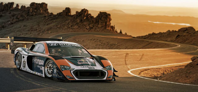 With Genesis' WEC debut, here's the last time Hyundai ran a car to IMSA prototype regulations (kinda), Rhys Millen ran the Crawford Daytona Prototype based Genesis PM580-T at Pike Peak in 2013. Powered by a 900HP turbo 4.1L V6, Millen came 2nd overall with a time of 09:02.192