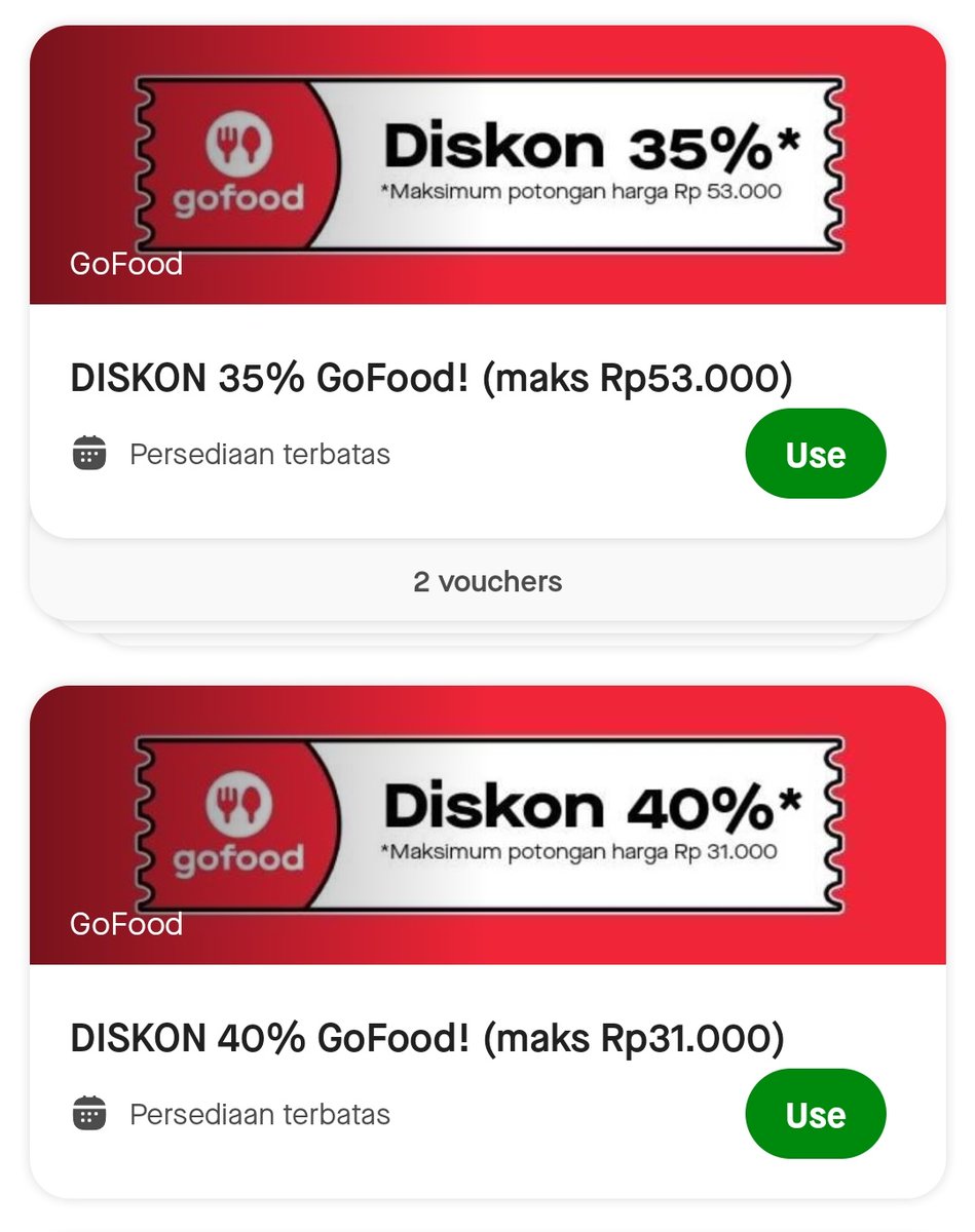winteriested's tweet photo. wts voc voucher gofood minbel 40k

☆ udah gf+ (gratong) fee 3k
☆ gf+ untuk resto yang bertanda gofood plus
☆ voc tergantung resto yaa cek dulu ajaa yukk, minbel semakin naik semakin banyak juga potongan diskonnyaa

all dom, bisa wa ke https://t.co/CBdw7Rfyt6 #zonauangㅤ https://t.co/cCwqrChovt