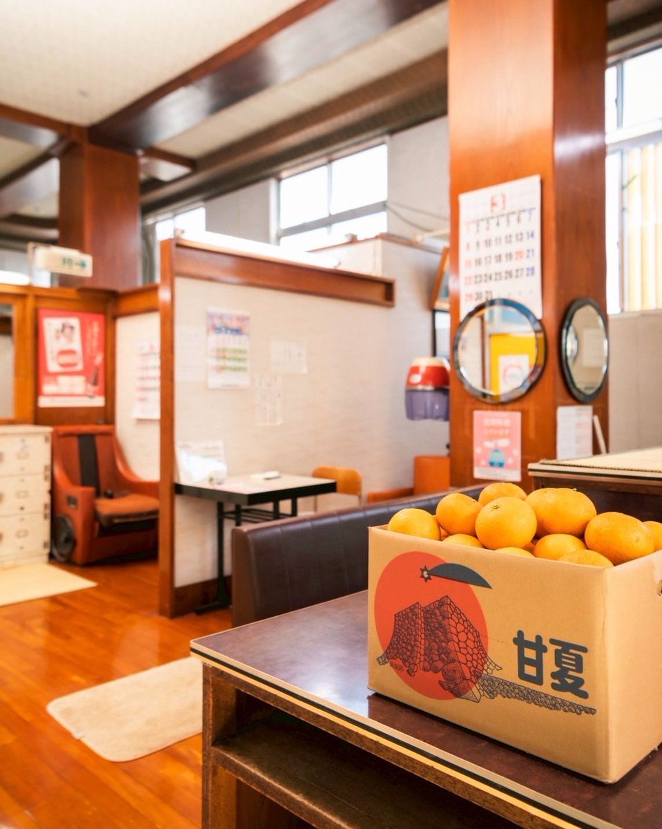 adachi268's tweet photo. 🍊萩夏みかんとは？ 
萩市は夏みかん発祥の地。城下町の土塀から夏みかんがのぞく風景は、萩を象徴する原風景です。吉田松陰ゆかりの歴史ある町から、今年も農家の末永さんに加え、JA山口県のみなさんにもご協力いただき、旬の夏みかんがあだちの銭湯に届きます！ https://t.co/b48ITmQ43A