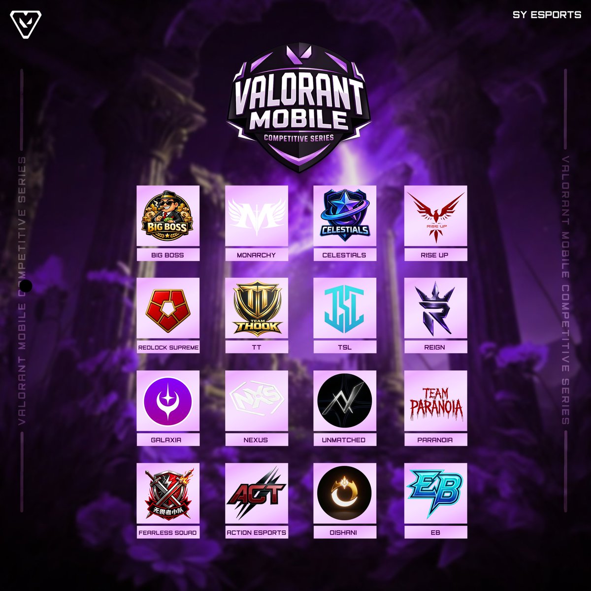 MonarchyOnX's tweet image. We are delighted to announce that we'll be competing in the Valorant Mobile Competitive Series (VMCS)

 #WeAreTheMonarchy #eSports #excellence #VALM #Valorant #ヴァロモバ